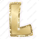 Single Letters: 23” Bouncy Metallic Gold - Yard Card Signs by JYS International