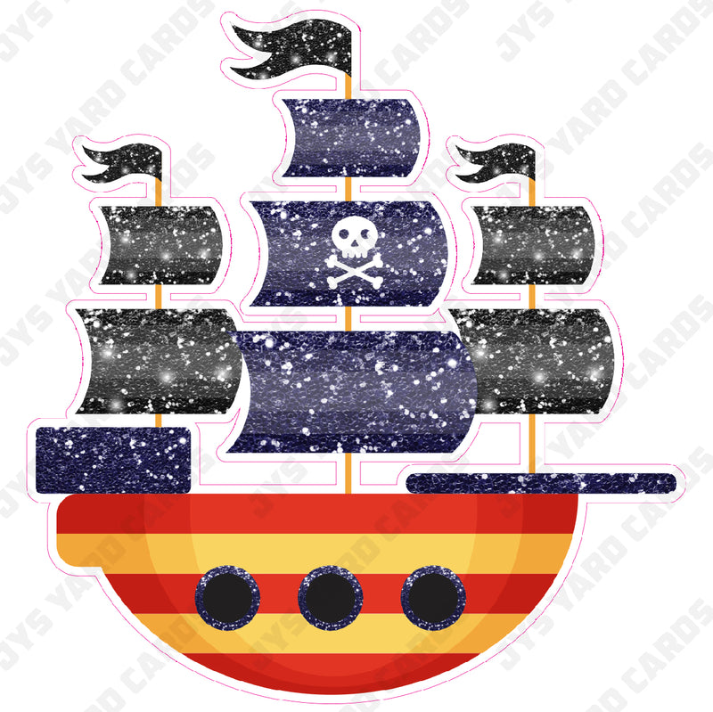 PIRATE BOAT - Yard Card Signs by JYS International