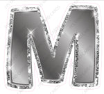 Single Letters: 12” Bouncy Metallic Silver - Yard Card Signs by JYS International