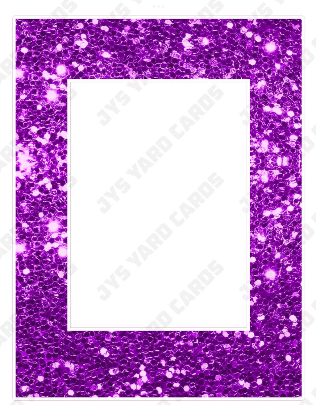 GLITTER HBD PHOTO FRAME: PURPLE - Yard Card Signs by JYS International