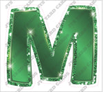 Single Letters: 12” Bouncy Metallic Green - Yard Card Signs by JYS International