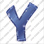 Single Letters: 23” Bouncy Glitter Metallic Navy Blue - Yard Card Signs by JYS International