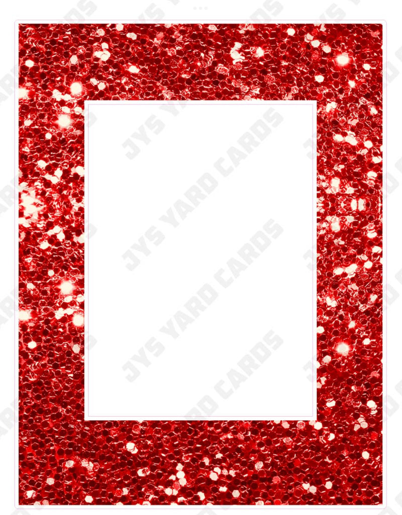 GLITTER HBD PHOTO FRAME: RED - Yard Card Signs by JYS International