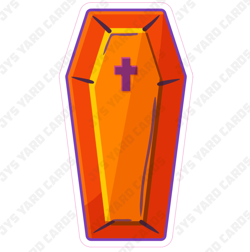 HALLOWEEN COFFIN - Yard Card Signs by JYS International