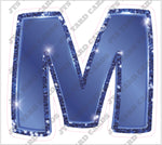 Single Letters: 18” Bouncy Glitter Metallic Navy Blue - Yard Card Signs by JYS International