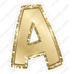 Single Letters: 23” Bouncy Metallic Gold - Yard Card Signs by JYS International