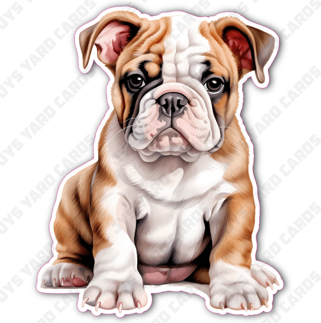 CUTE PUPPY: ENGLISH BULLDOG 1 - Yard Card Signs by JYS International