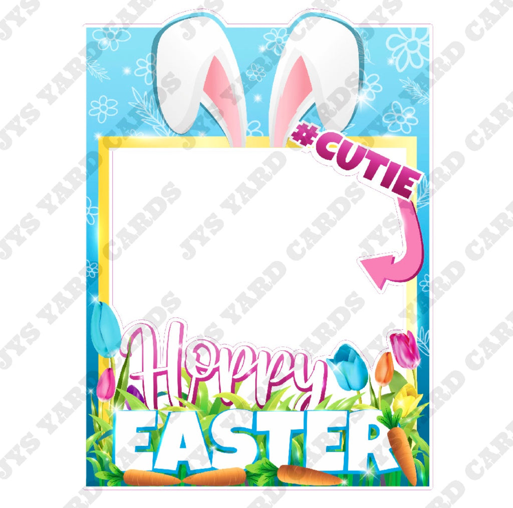 HOPPY EASTER PHOTO FRAME - Yard Card Signs by JYS International