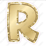 Single Letters: 18” Bouncy Metallic Gold - Yard Card Signs by JYS International