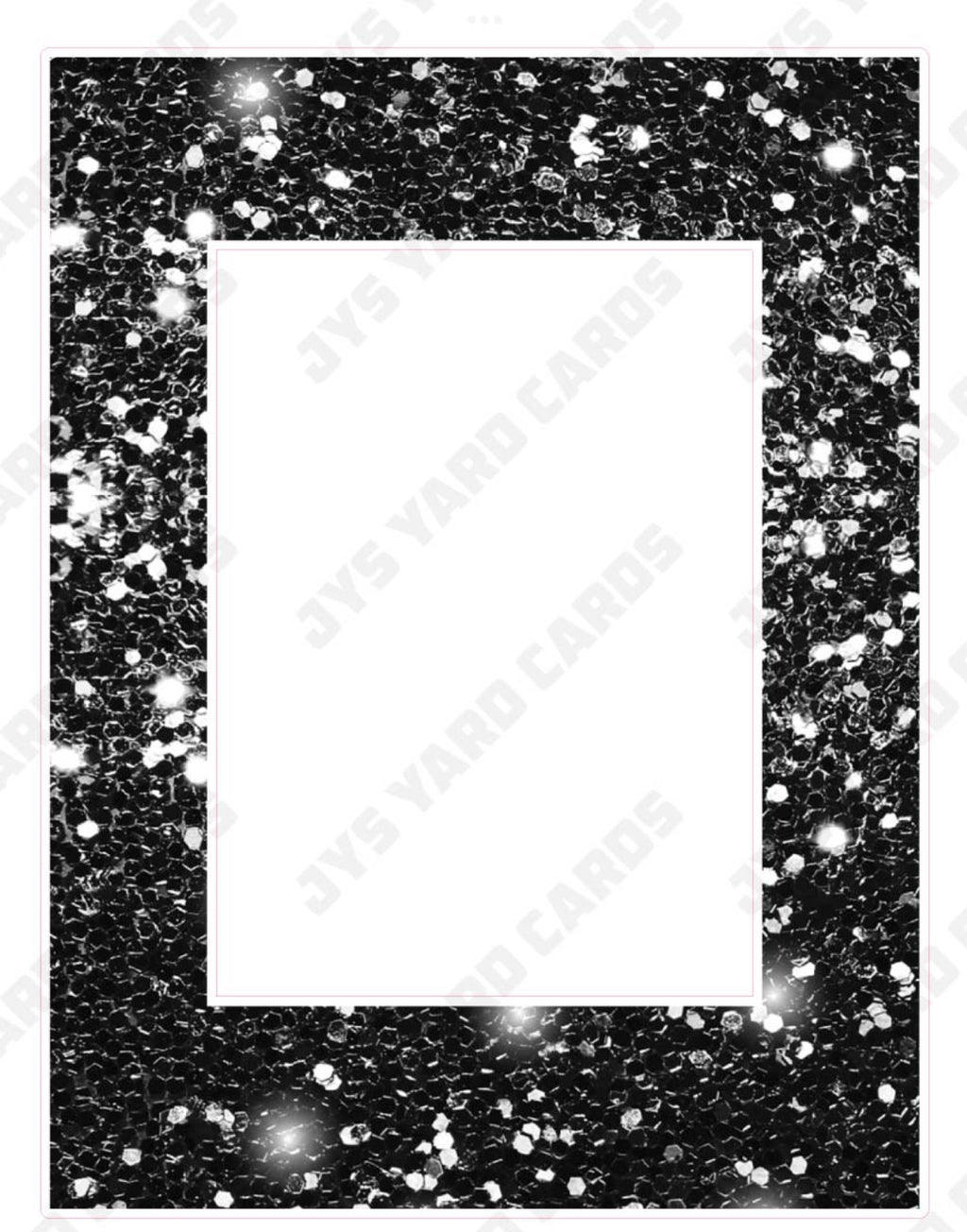 GLITTER HBD PHOTO FRAME: BLACK - Yard Card Signs by JYS International