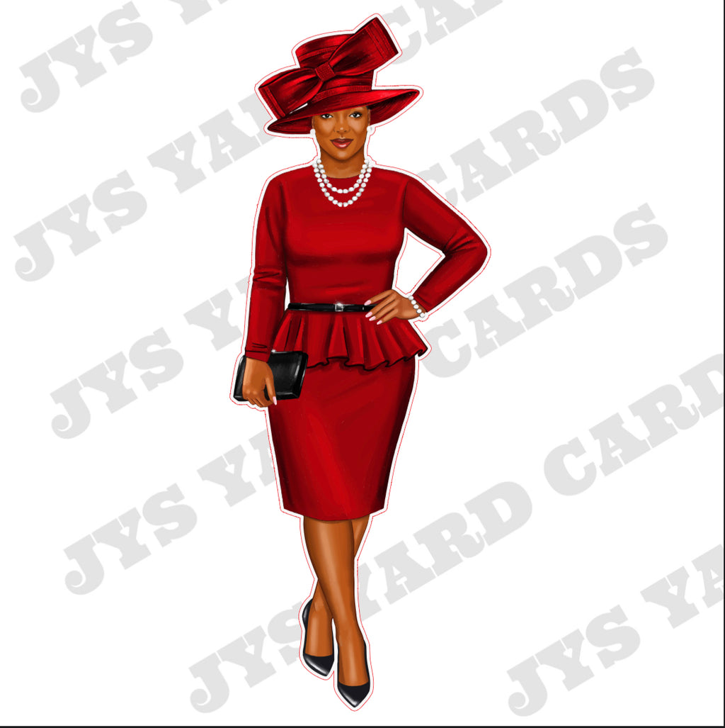 CLASSIC WOMAN: RED - Yard Card Signs by JYS International