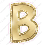 Single Letters: 23” Bouncy Metallic Gold - Yard Card Signs by JYS International