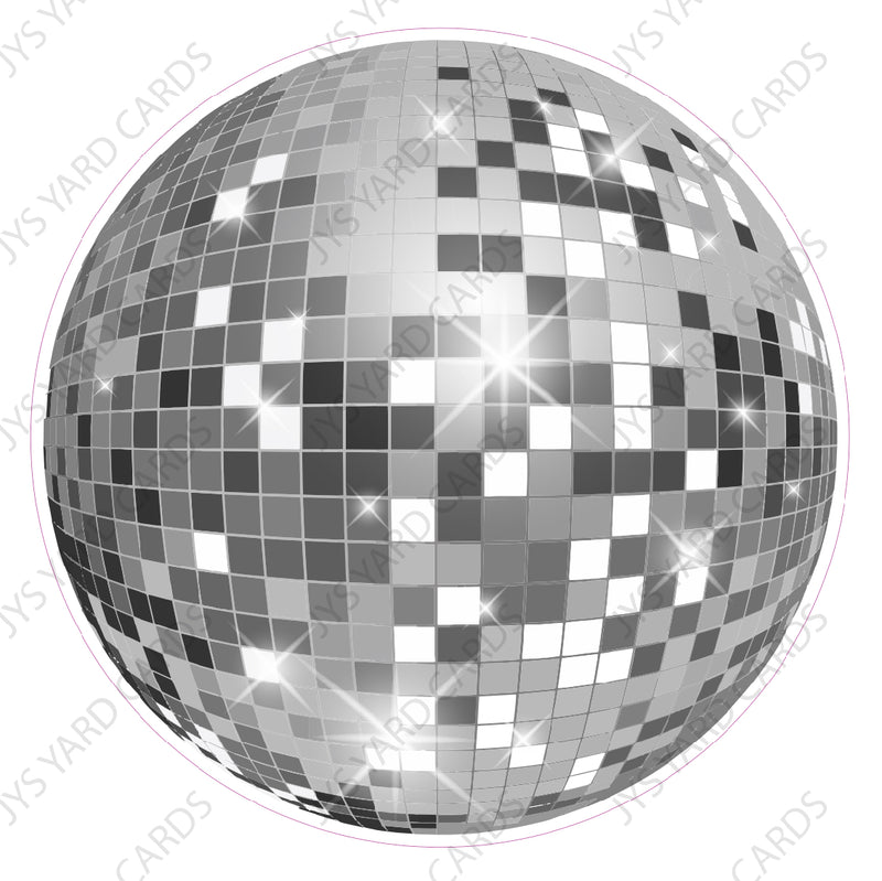 DISCO BALL: SILVER - Yard Card Signs by JYS International