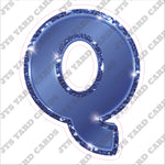 Single Letters: 18” Bouncy Glitter Metallic Navy Blue - Yard Card Signs by JYS International