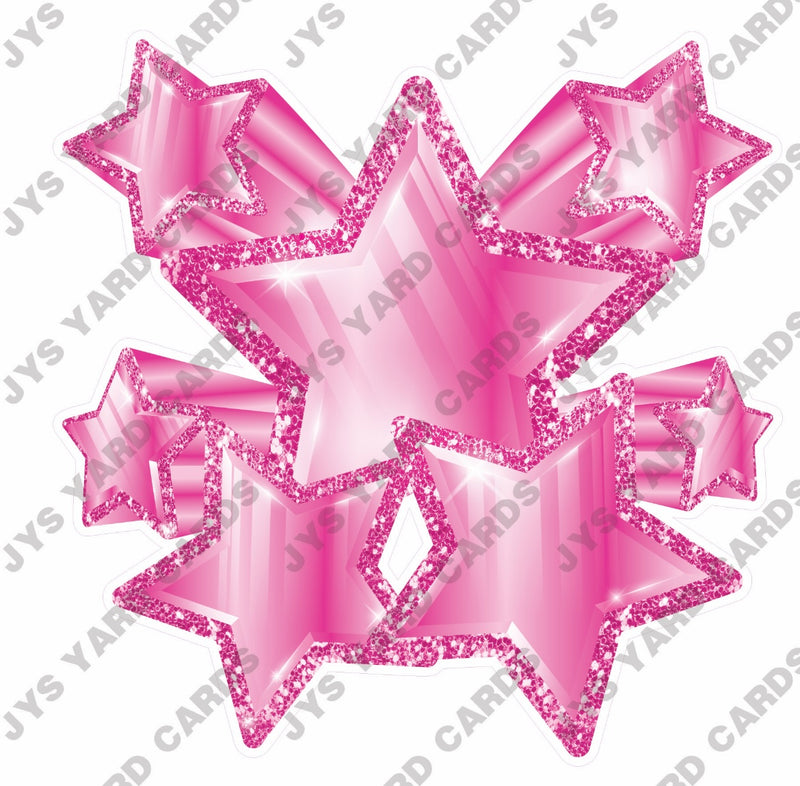 SHOOTING STARS: PINK - Yard Card Signs by JYS International