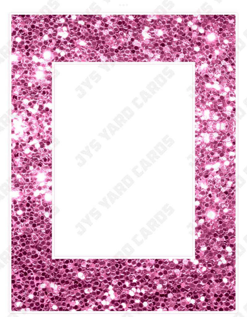 GLITTER HBD PHOTO FRAME: LIGHT PINK - Yard Card Signs by JYS International