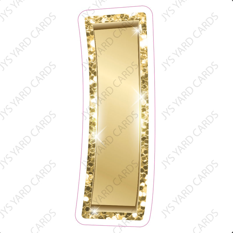 Single Letters: 18” Bouncy Metallic Gold - Yard Card Signs by JYS International