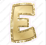 Single Letters: 18” Bouncy Metallic Gold - Yard Card Signs by JYS International