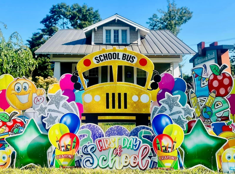 SCHOOL BUS PHOTO OP: HALF SHEET - Yard Card Signs by JYS International