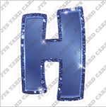 Single Letters: 12” Bouncy Glitter Metallic Navy Blue - Yard Card Signs by JYS International