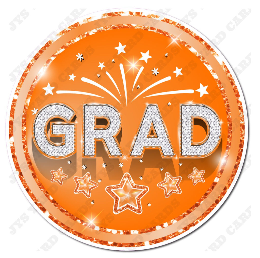 CELEBRATION GRAD FLAIR: ORANGE - Yard Card Signs by JYS International