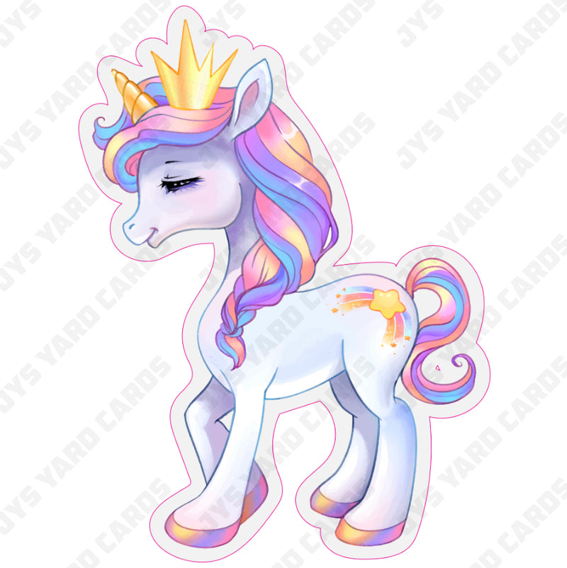 UNICORN CROWNED - Yard Card Signs by JYS International