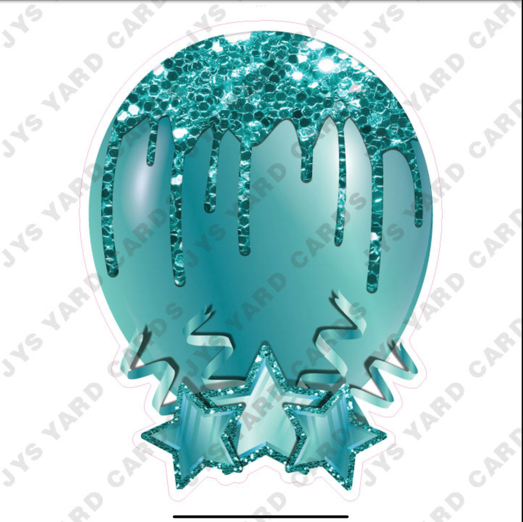 INDIVIDUAL BALLOON: TEAL - Yard Card Signs by JYS International