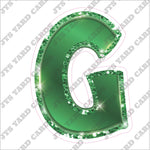 Single Letters: 18” Bouncy Metallic Green - Yard Card Signs by JYS International