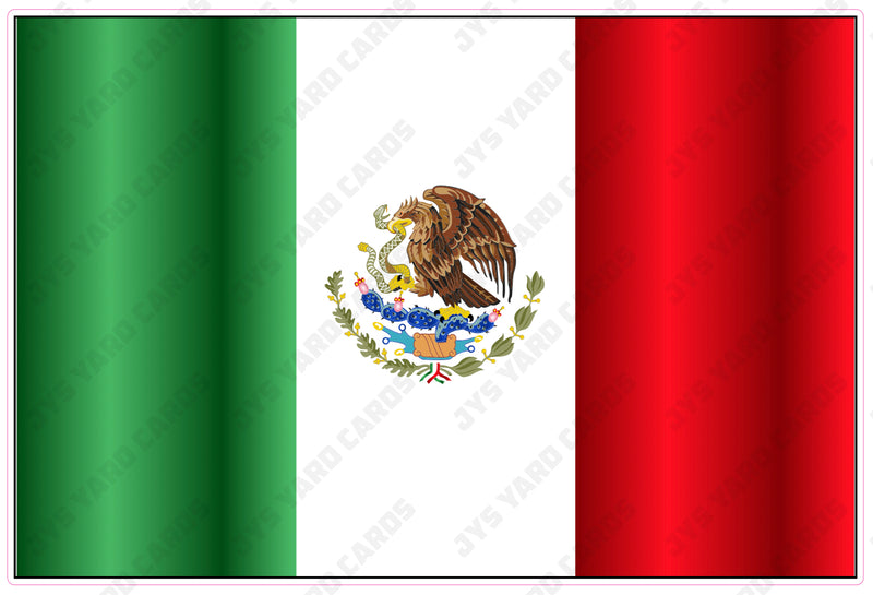 MEXICAN FLAG - Yard Card Signs by JYS International