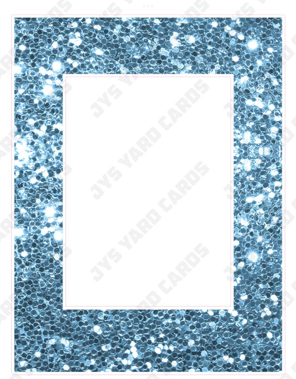 GLITTER HBD PHOTO FRAME: LIGHT BLUE - Yard Card Signs by JYS International