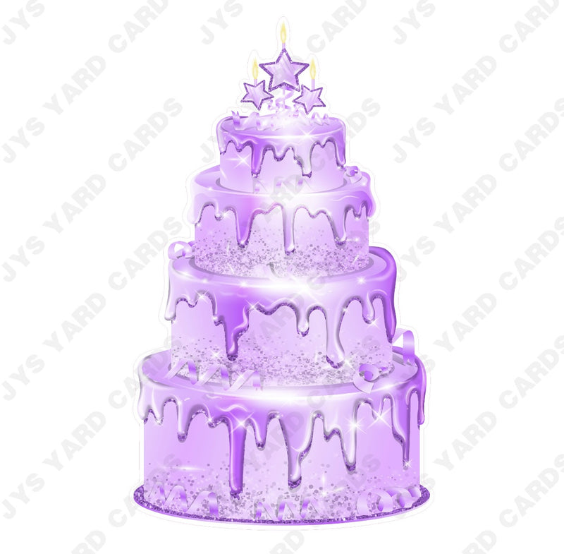 JAZZY CAKE: LIGHT PURPLE - Yard Card Signs by JYS International