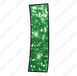 Single Letters: 12” Bouncy Glitter Green - Yard Card Signs by JYS International