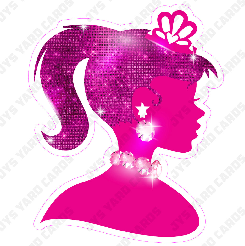 BARBIE HEAD - Yard Card Signs by JYS International