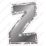 Single Letters: 18” Bouncy Metallic Silver - Yard Card Signs by JYS International