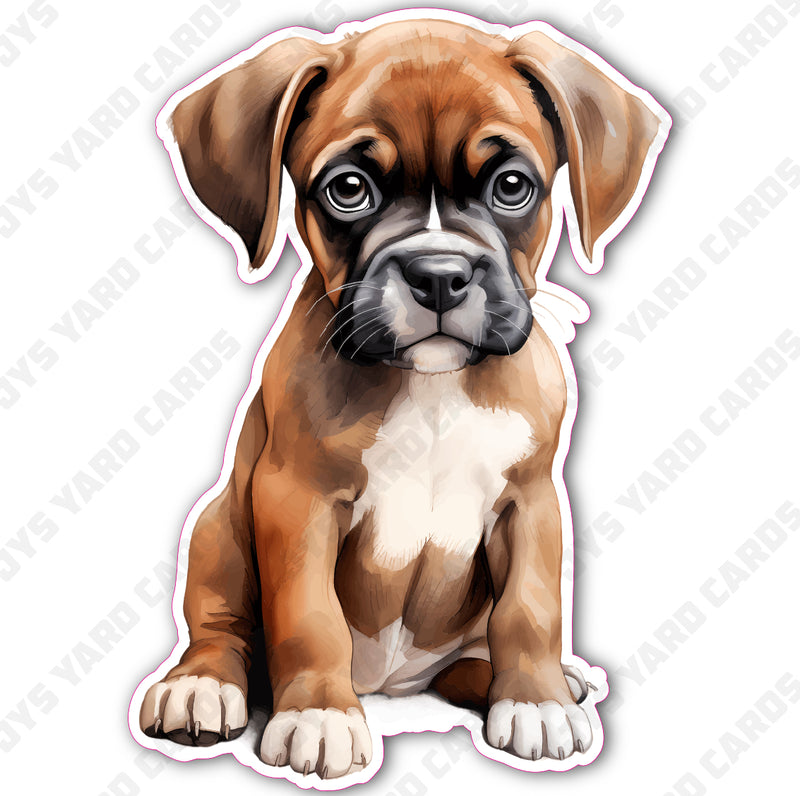 CUTE PUPPY: AMERICAN BULLDOG - Yard Card Signs by JYS International