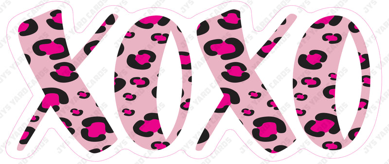 PINK LEOPARD: XOXO - Yard Card Signs by JYS International