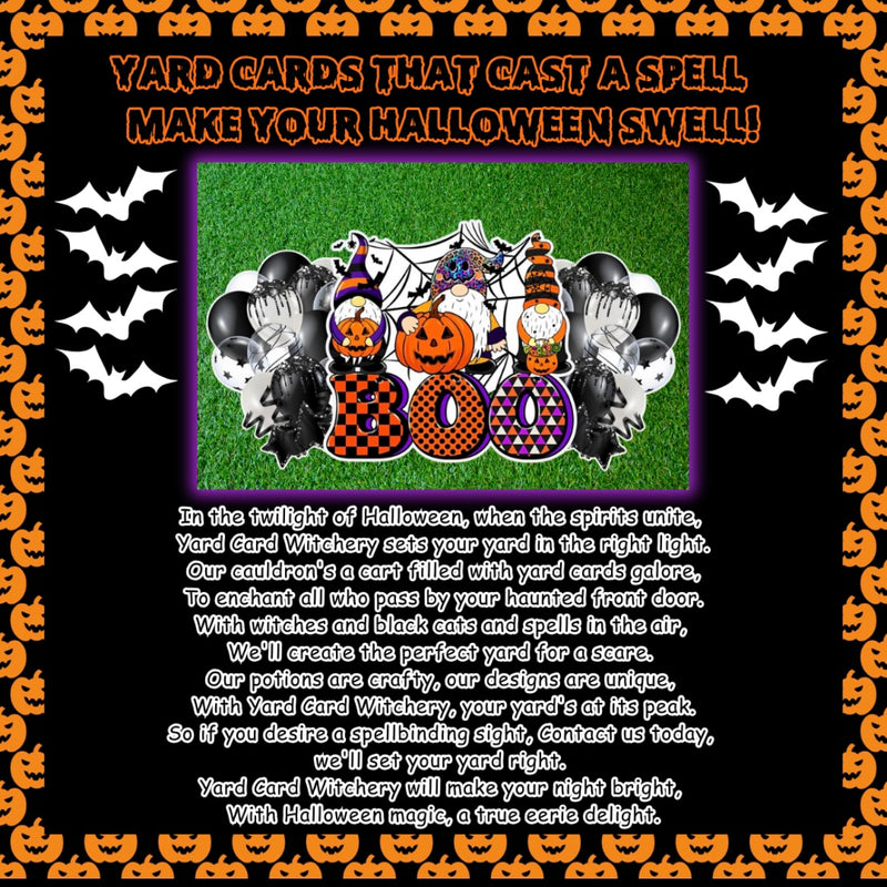 BOO GNOME EZ SET: HALF SHEET - Yard Card Signs by JYS International