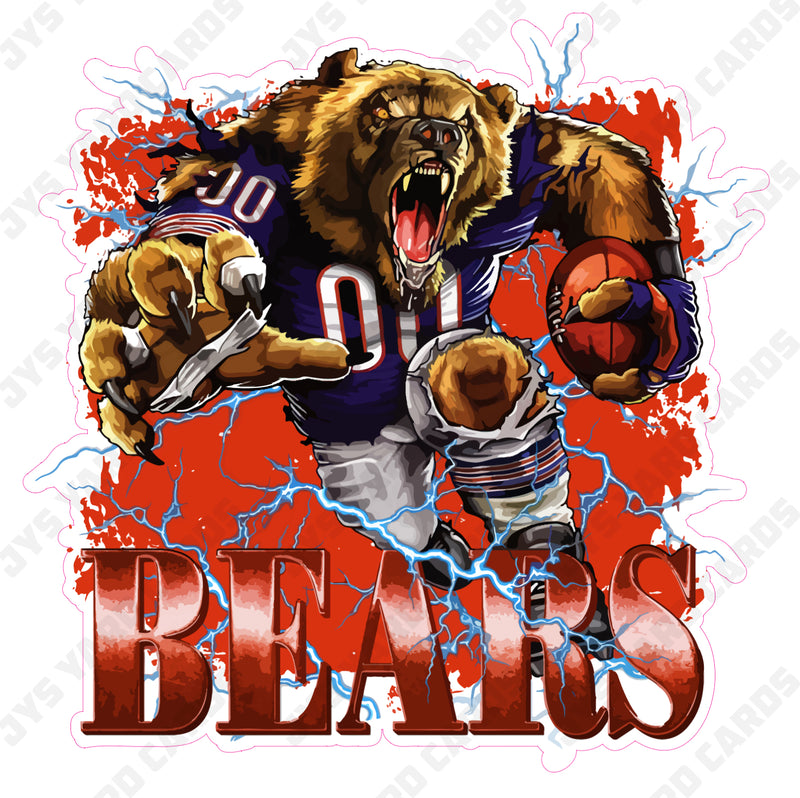 BEARS MASCOT - Yard Card Signs by JYS International