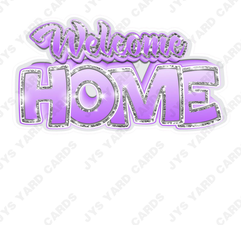 WELCOME HOME: SILVER & LAVENDER - Yard Card Signs by JYS International