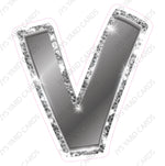 Single Letters: 12” Bouncy Metallic Silver - Yard Card Signs by JYS International