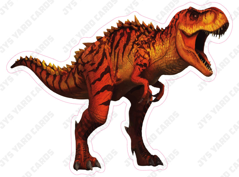 DINOSAURS: T-REX RED - Yard Card Signs by JYS International