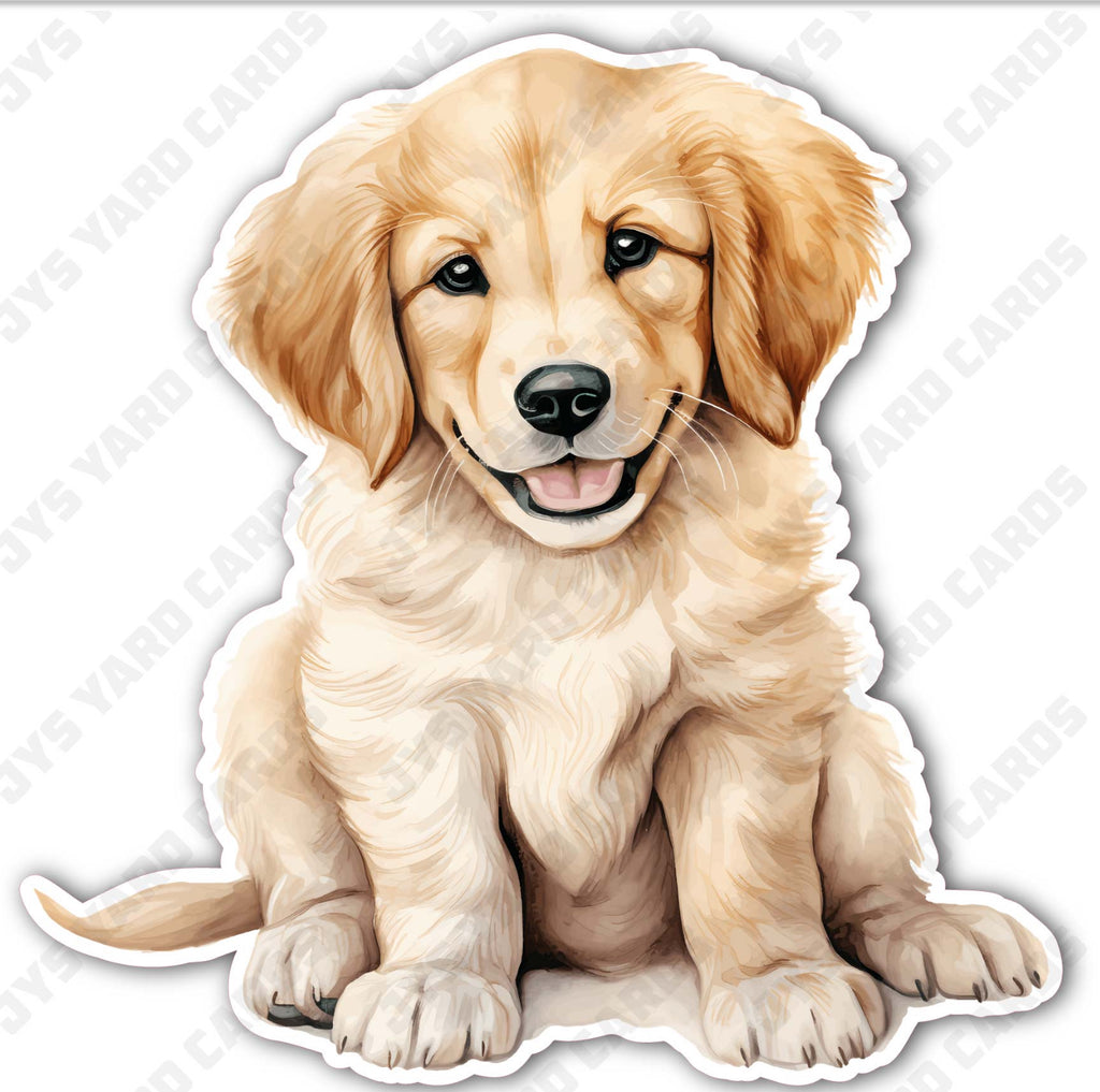 CUTE PUPPY: GOLDEN RETRIEVER - Yard Card Signs by JYS International