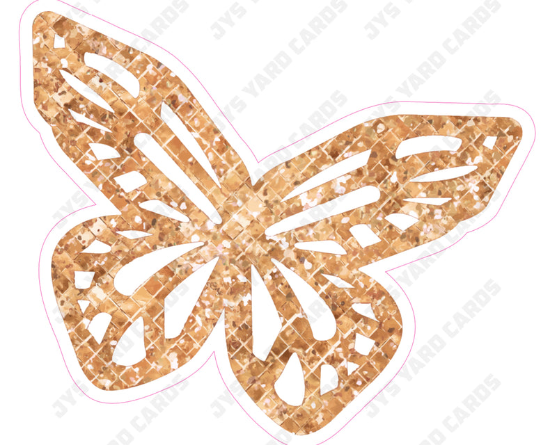 LADY BUTTERFLY GOLD - Yard Card Signs by JYS International