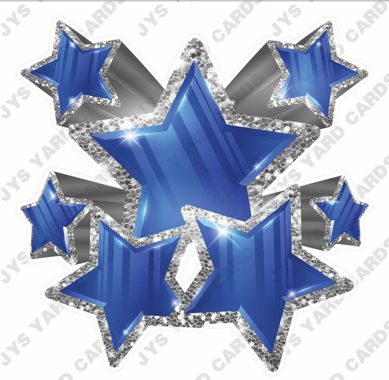 SHOOTING STARS: BLUE AND SILVER - Yard Card Signs by JYS International