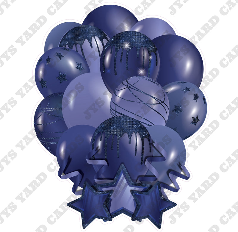 SINGLE JAZZY SOLID BALLOON: NAVY - Yard Card Signs by JYS International