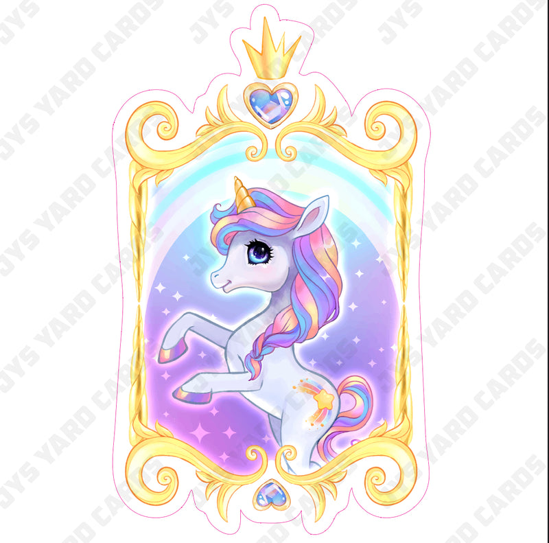 UNICORN IN MIRROR - Yard Card Signs by JYS International