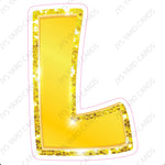 Single Letters: 23” Bouncy Metallic Yellow - Yard Card Signs by JYS International