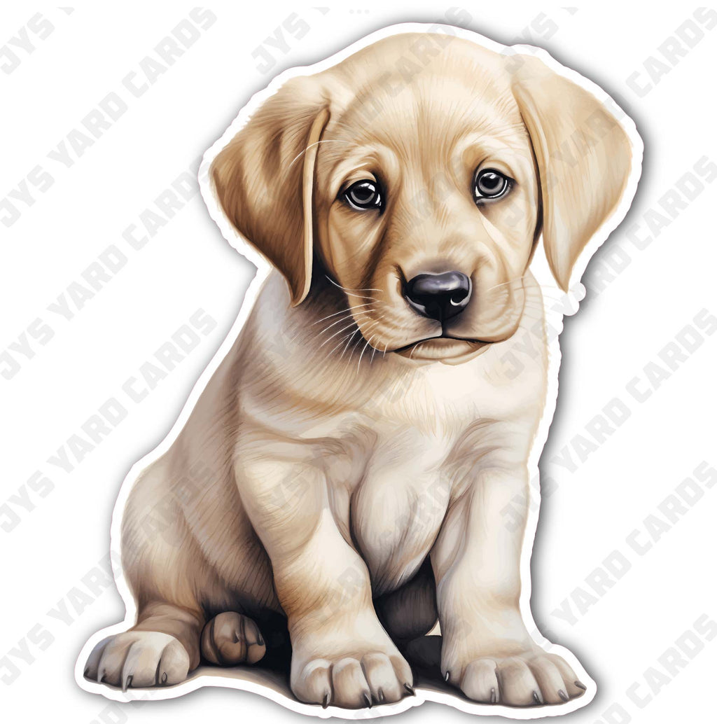 CUTE PUPPY: GOLDEN LAB - Yard Card Signs by JYS International