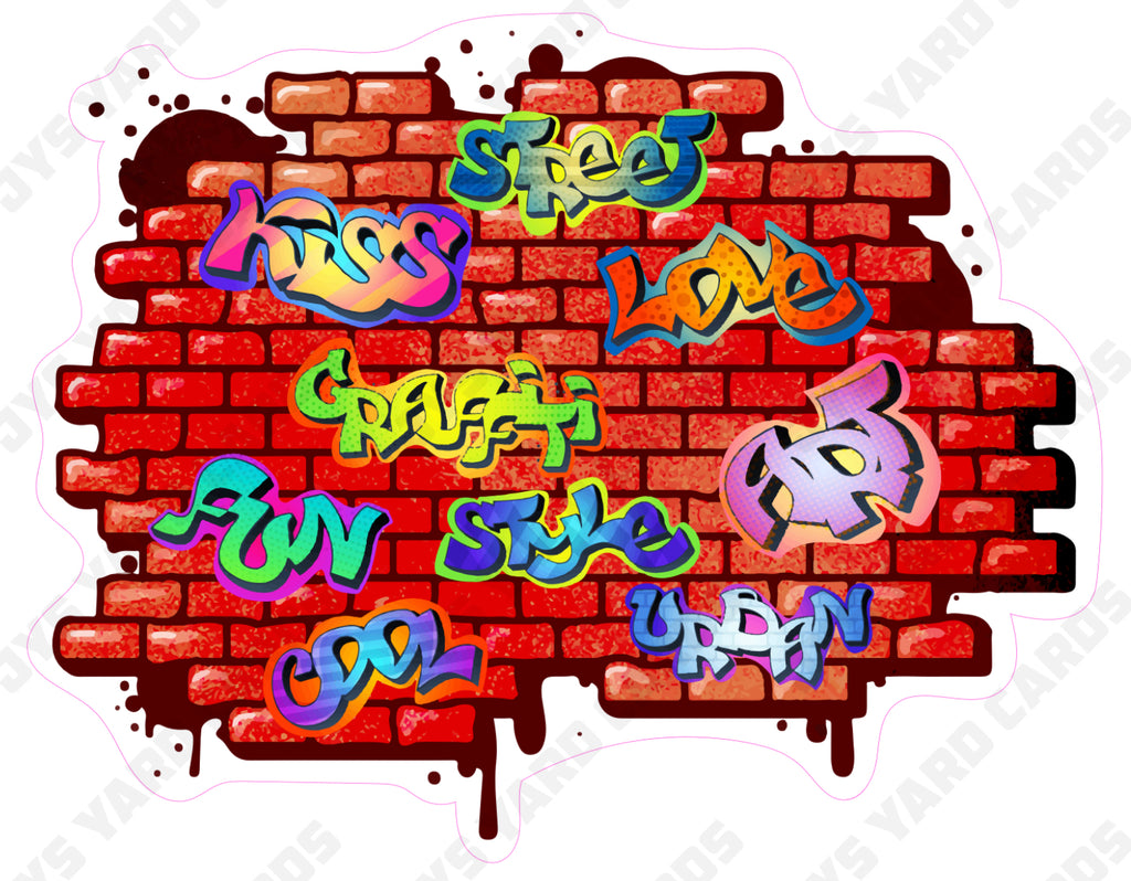 WALL GRAFFITI - Yard Card Signs by JYS International