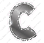 Single Letters: 18” Bouncy Metallic Silver - Yard Card Signs by JYS International